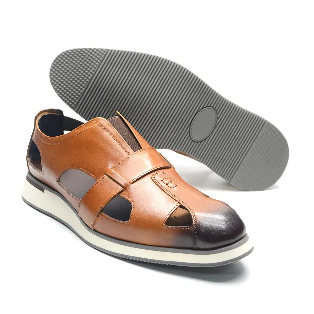 Men's Genuine Cow Leather Sandals Shoes