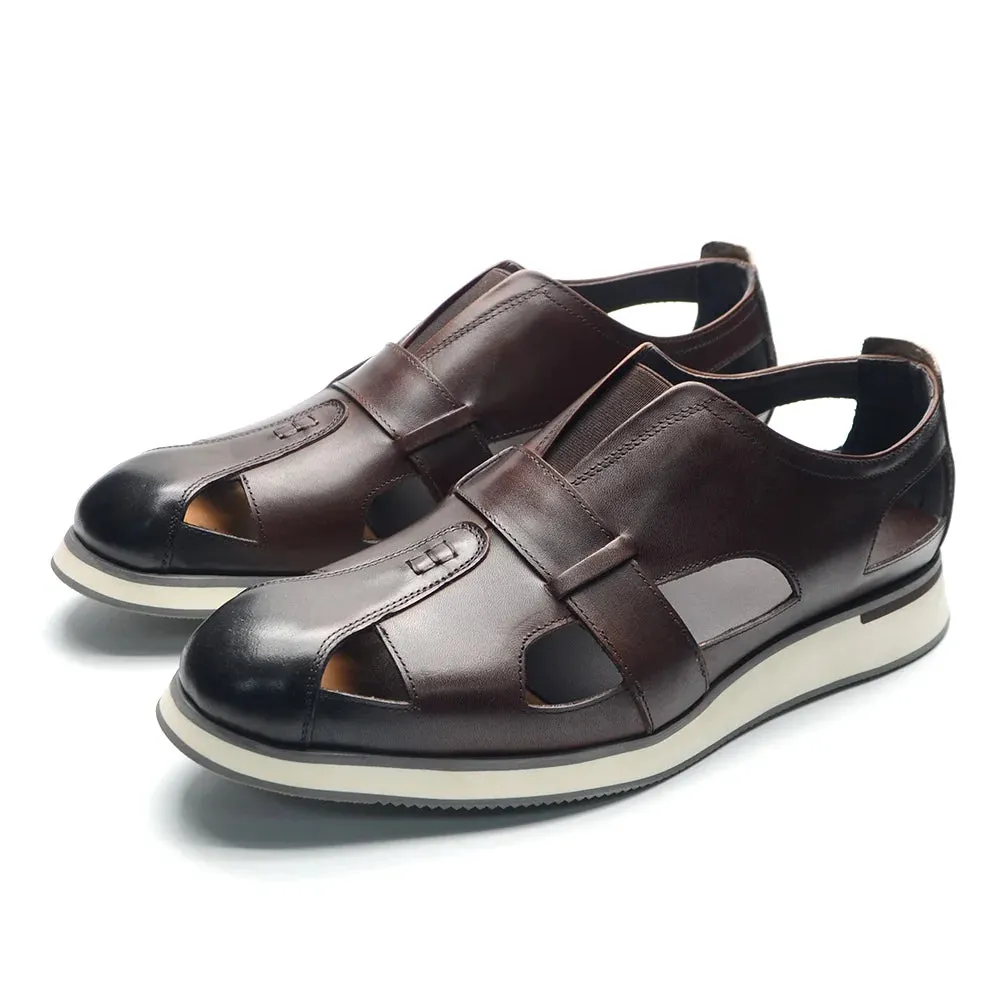 Men's Genuine Cow Leather Sandals Shoes