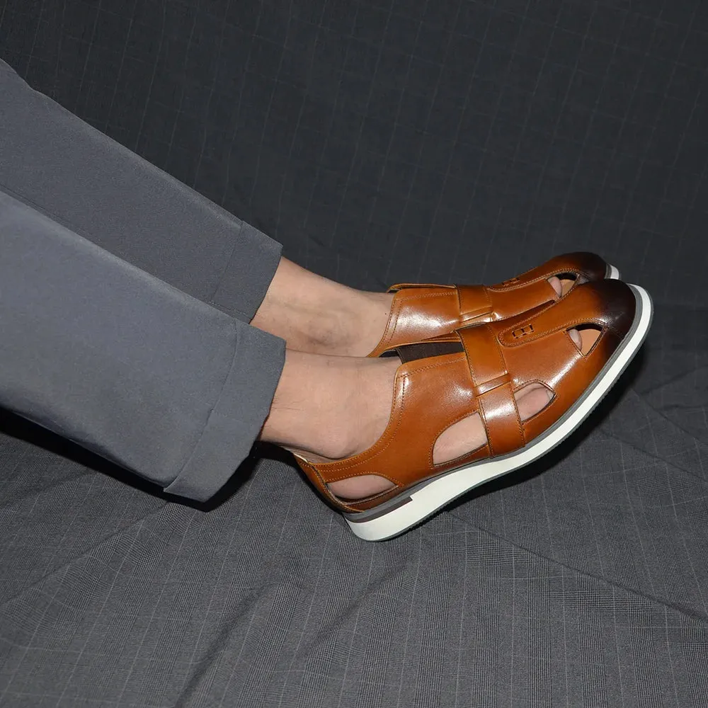 Men's Genuine Cow Leather Sandals Shoes