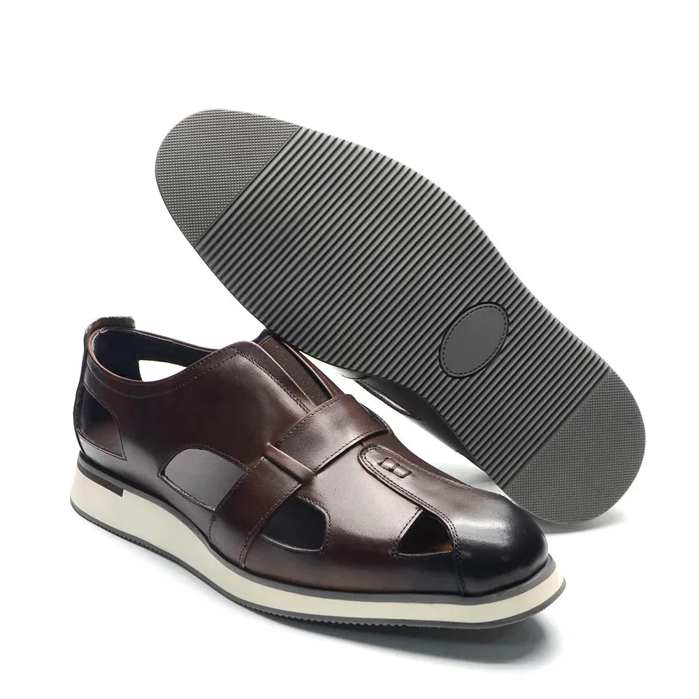 Men's Genuine Cow Leather Sandals Shoes