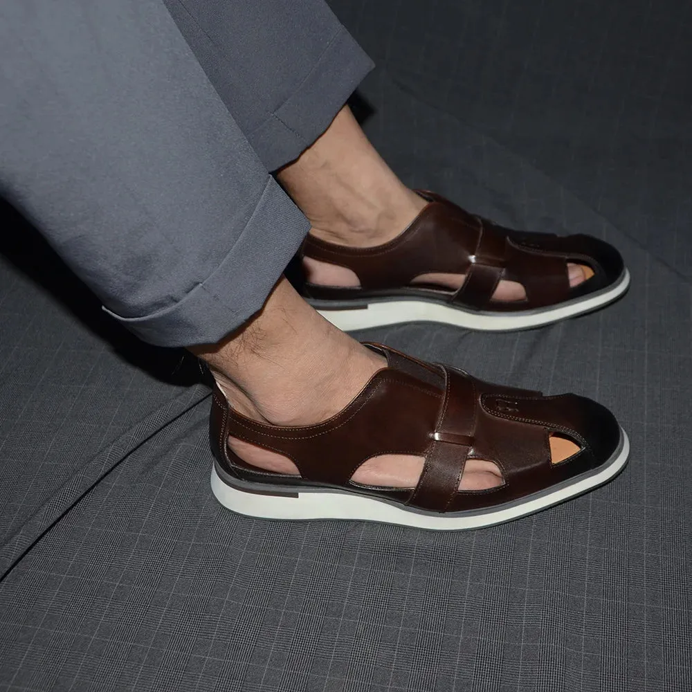 Men's Genuine Cow Leather Sandals Shoes