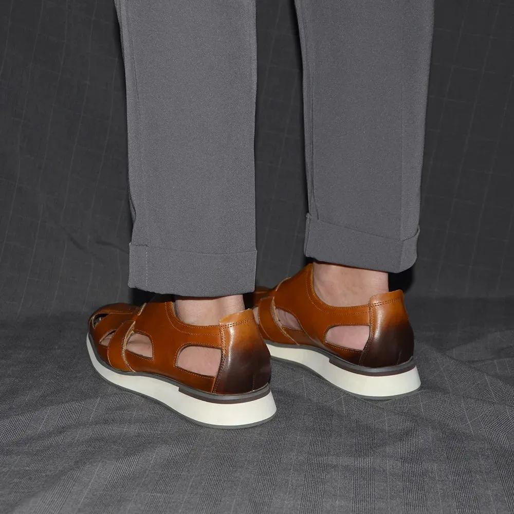 Men's Genuine Cow Leather Sandals Shoes
