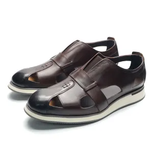 Men's Genuine Cow Leather Sandals Shoes