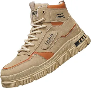 Mens Hiking Shoes Lace Up Casual Shoes Non Slip Lightweigh Running Shoes Running Shoes High Top Walking Shoes