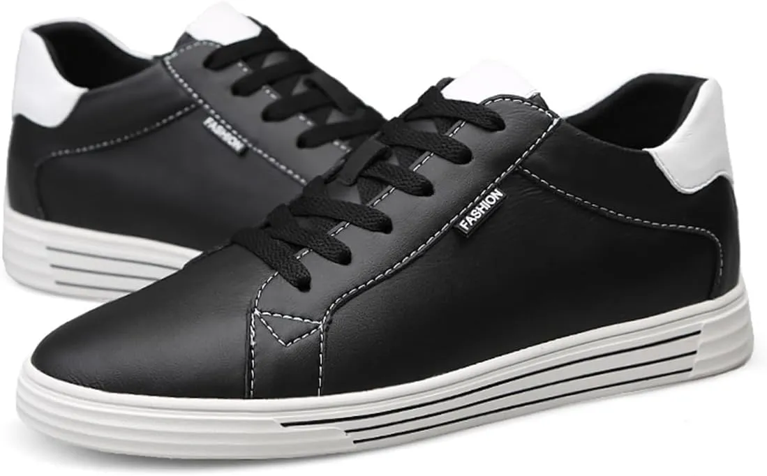 Mens Invisible Height Increasing Business Casual Shoes, Lightweight Breathable Elevator Sneakers Non Slip Walking Trainers