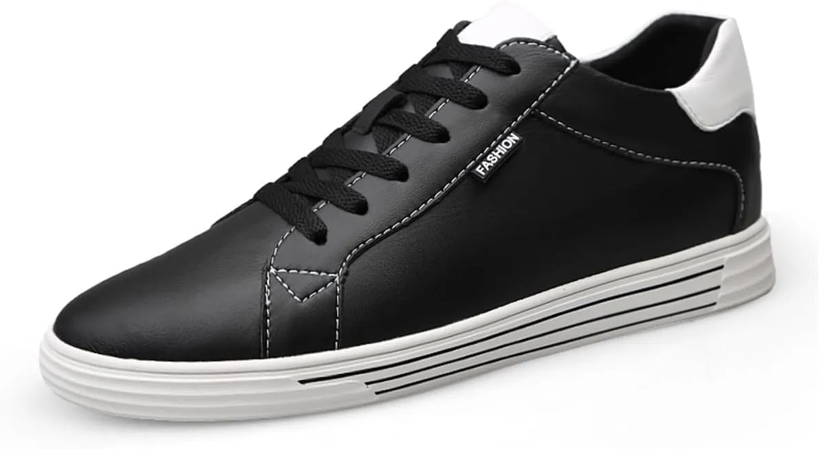 Mens Invisible Height Increasing Business Casual Shoes, Lightweight Breathable Elevator Sneakers Non Slip Walking Trainers