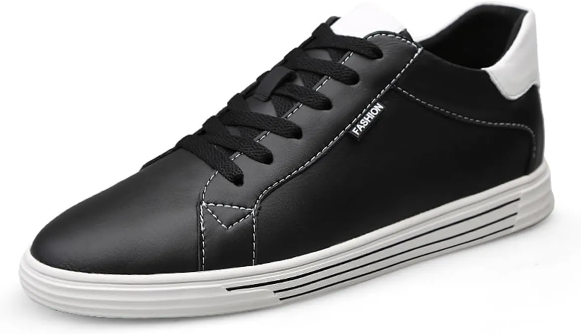 Mens Invisible Height Increasing Business Casual Shoes, Lightweight Breathable Elevator Sneakers Non Slip Walking Trainers