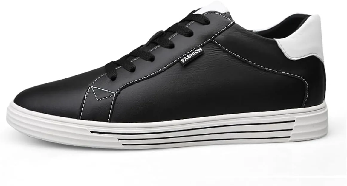 Mens Invisible Height Increasing Business Casual Shoes, Lightweight Breathable Elevator Sneakers Non Slip Walking Trainers