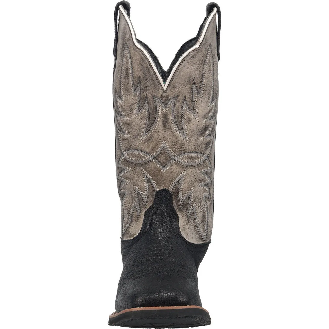 Men's Isaac Black Embroidered Leather Boot By Laredo 7910