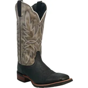 Men's Isaac Black Embroidered Leather Boot By Laredo 7910