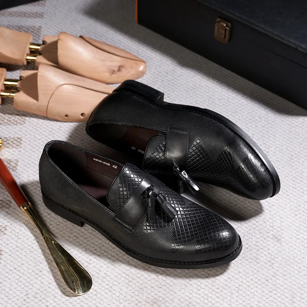 Men's Italian Style Genuine Leather Handmade Dress Loafers Shoes