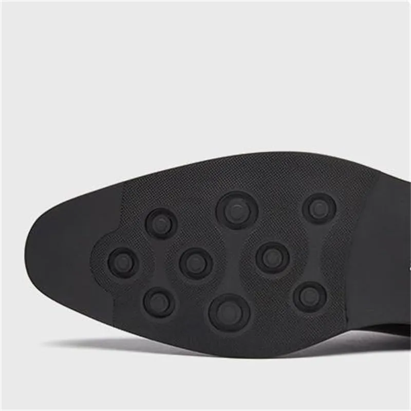 Men's Japanese Soft-Soled Business Formal Leather Shoes Pointed Lace-up Wedding Shoes Oxford English Low-top Breathable Wear-Resistant