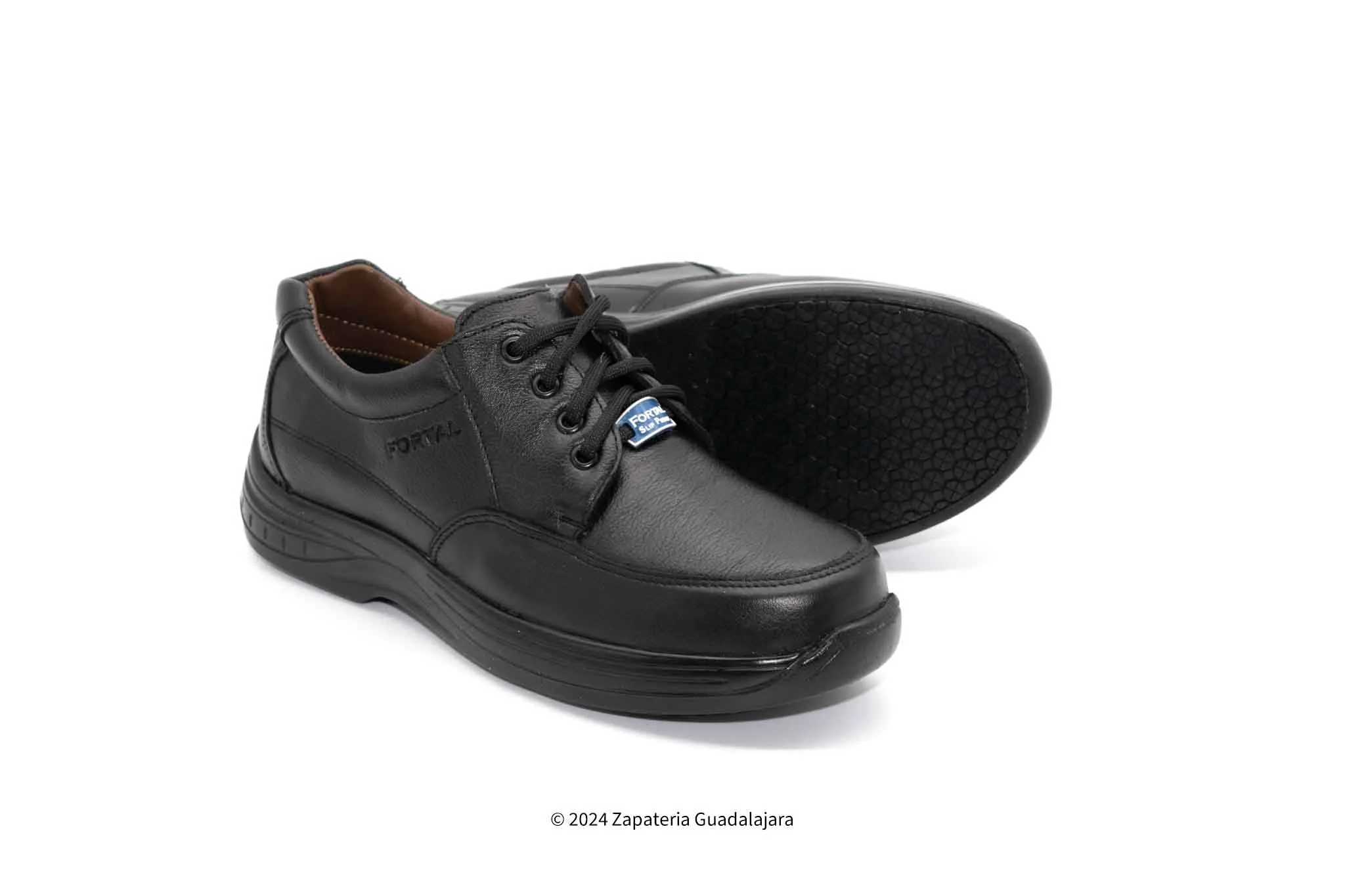 MEN'S KITCHEN RESTAURANT NON-SLIP BLACK LEATHER WORK BOOT FORTAL FCCP2