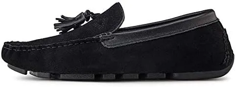 Men's Loafers Shoes Solid Color Breathable Moc Toe with Tassel Driving Shoes Flat Heel Lightweight Anti-Slip Wedding Slip-on