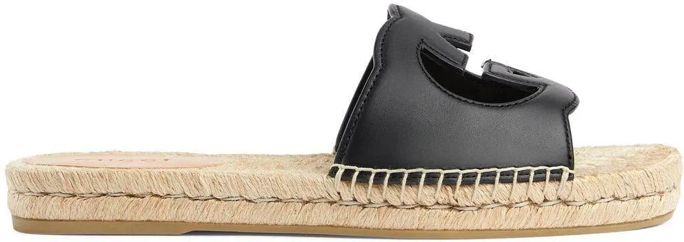 Men's Make A Statement With These IconicInterlocking G Slides in Black | Size 9 | 725260US000