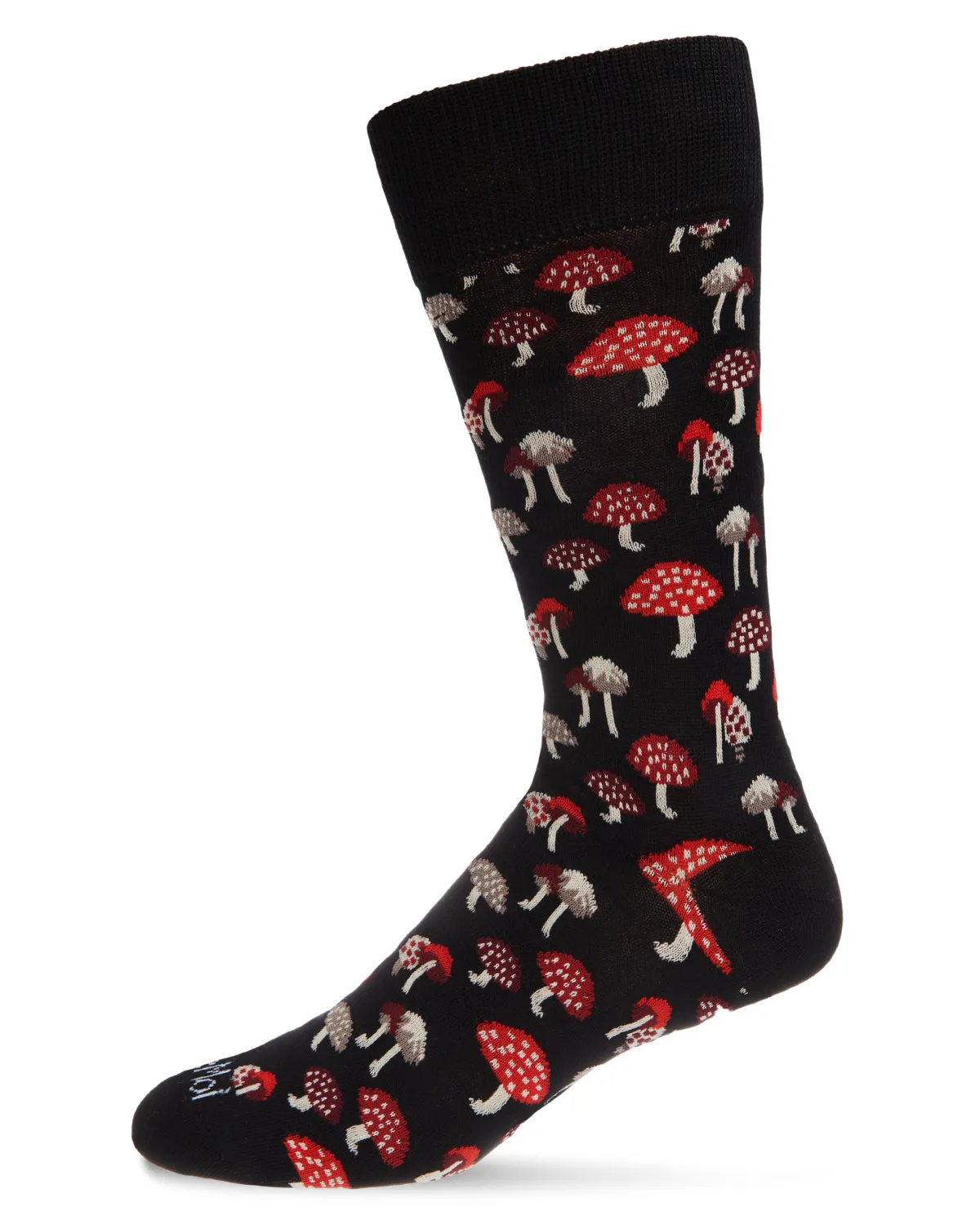 Men's Mushroom Fields Bamboo Blend Novelty Crew Sock