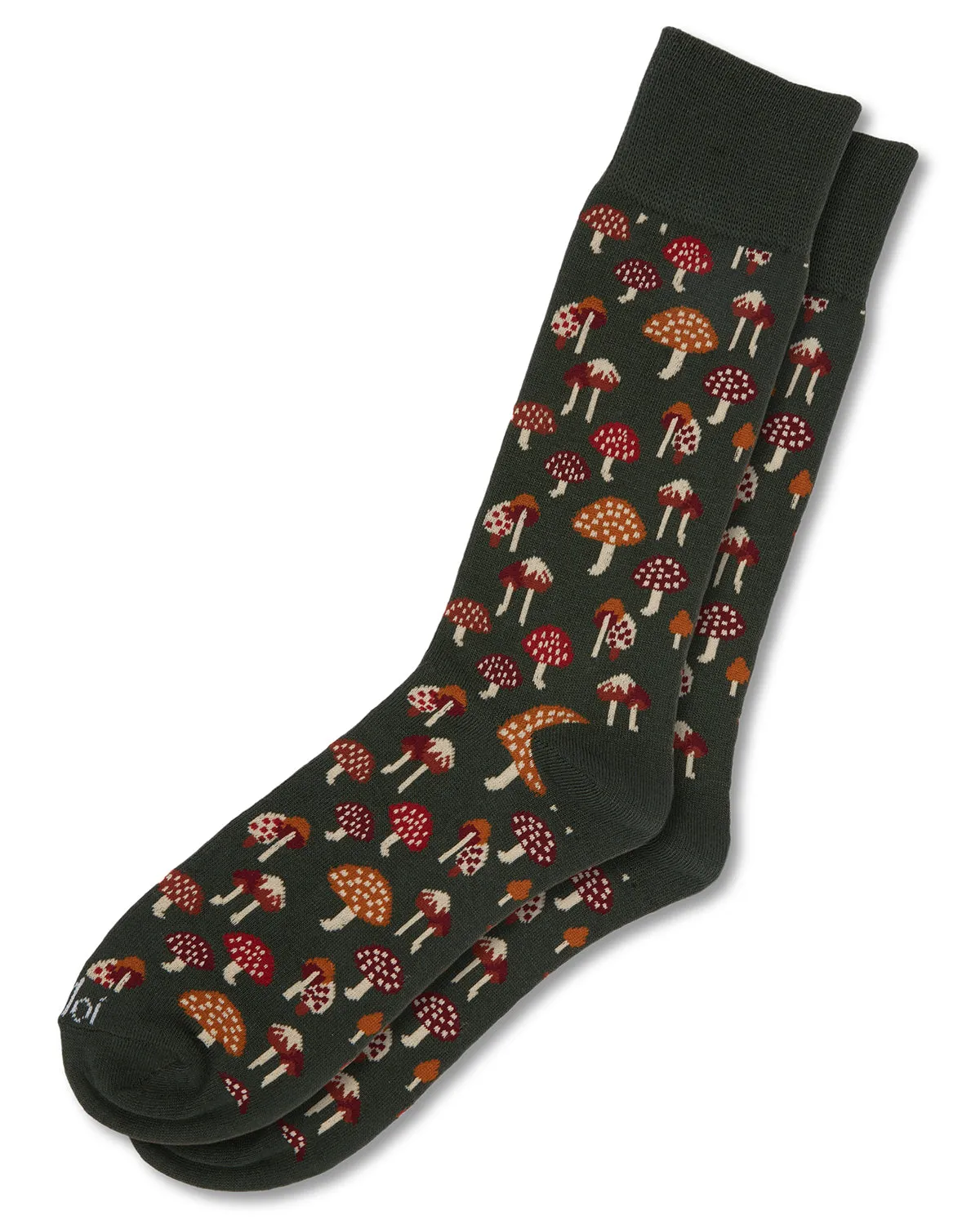 Men's Mushroom Fields Bamboo Blend Novelty Crew Sock