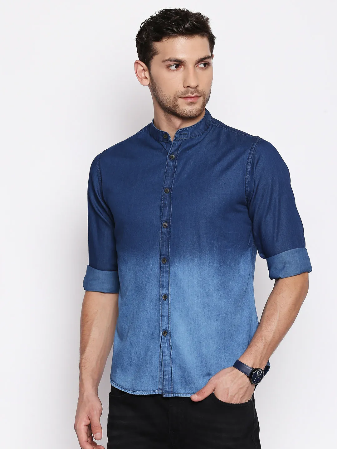 Men's Noah Shirt (Darkblue ombre)