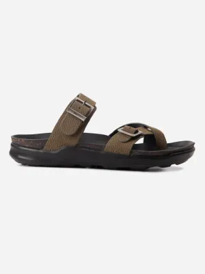 Men's Olive Strap Sandals (ID4270)