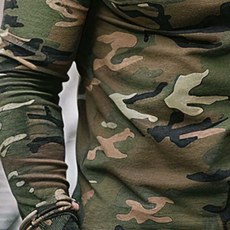 Men's Outdoor Camouflage Stand Collar Sweatshirt 25825396X