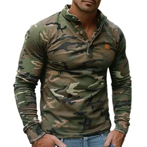 Men's Outdoor Camouflage Stand Collar Sweatshirt 25825396X