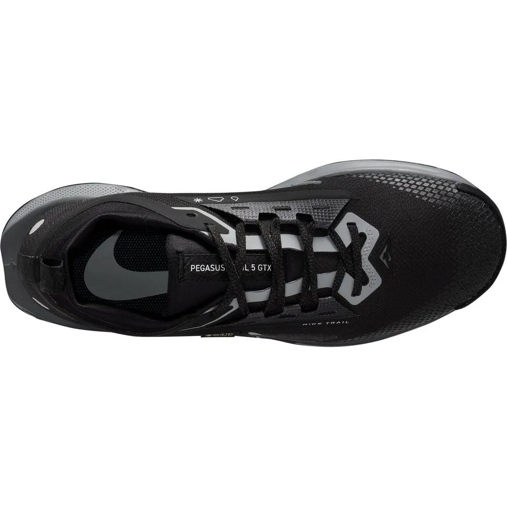 Mens React Pegasus Trail 5 GORE-TEX - Black/Wolf Grey/Anthracite