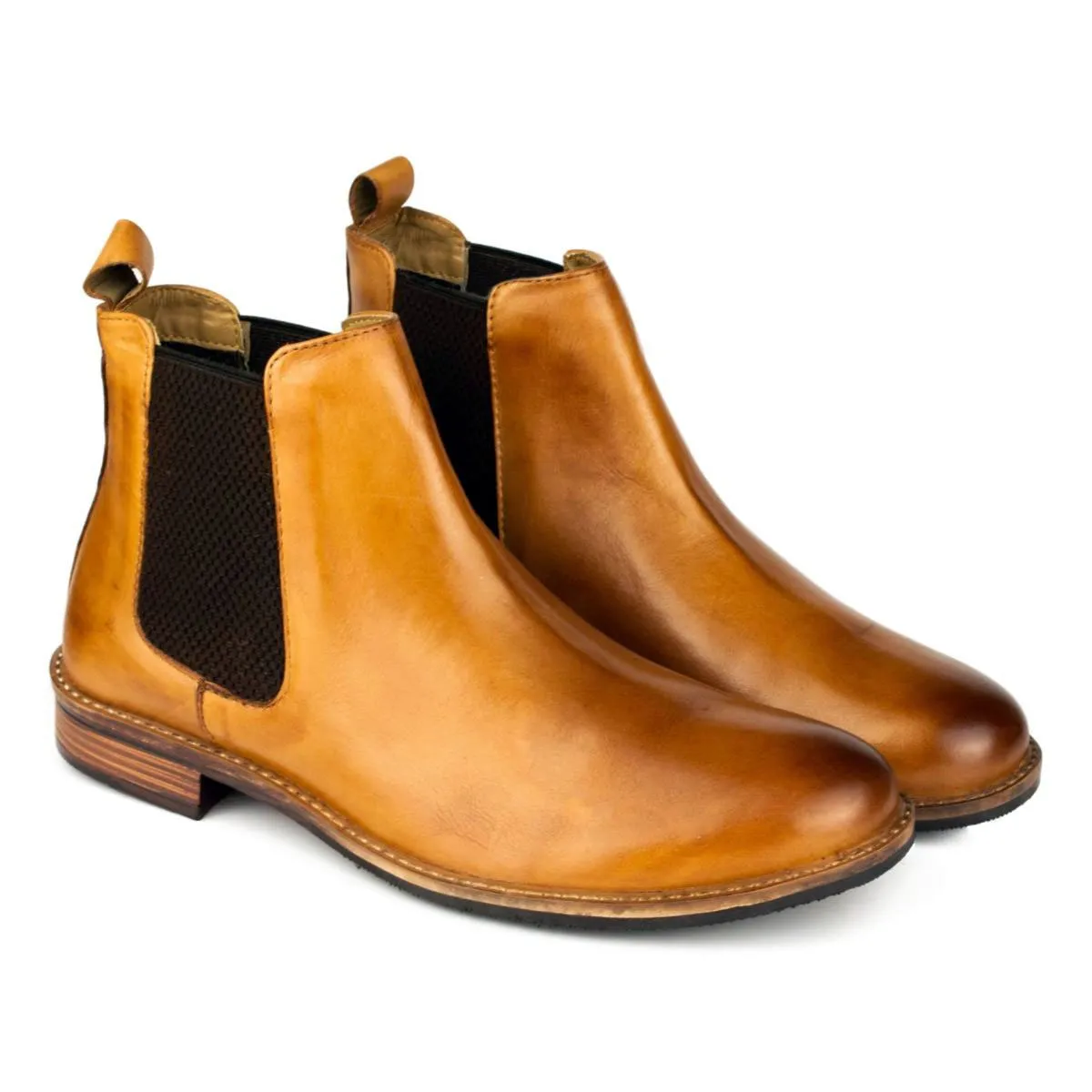 Mens Slip On Chelsea Boot in Tan