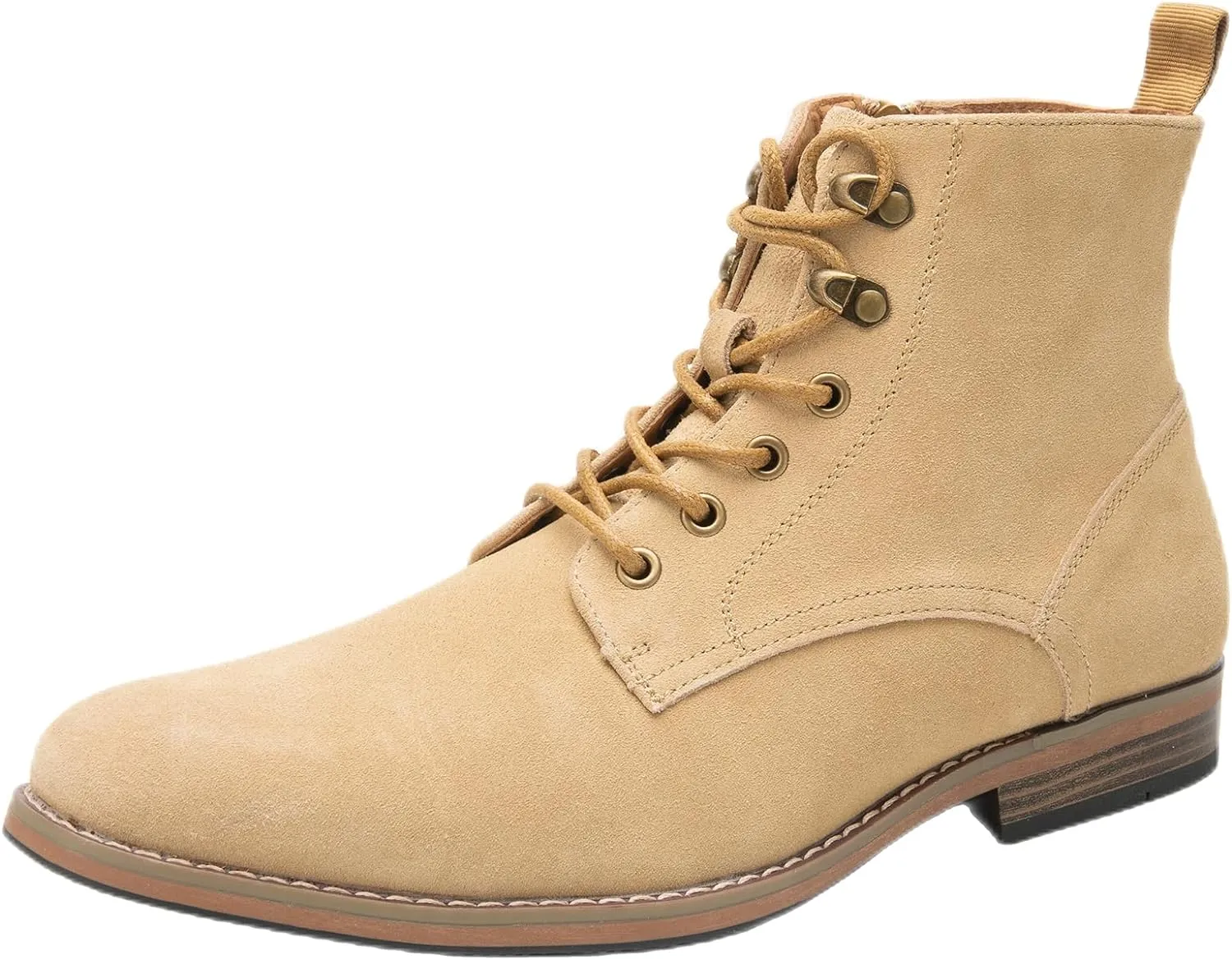 Men's Suede Khaki Classic Leather Chelsea Style Boots