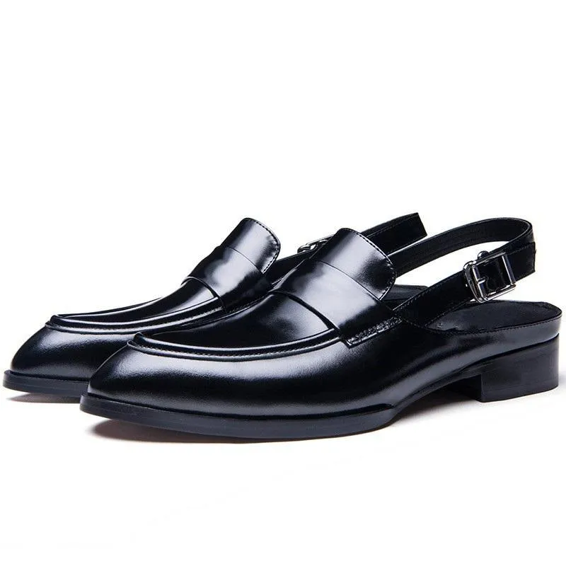 Men's Summer Genuine Leather Sandals With Closed Toe