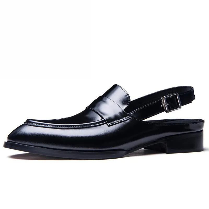 Men's Summer Genuine Leather Sandals With Closed Toe