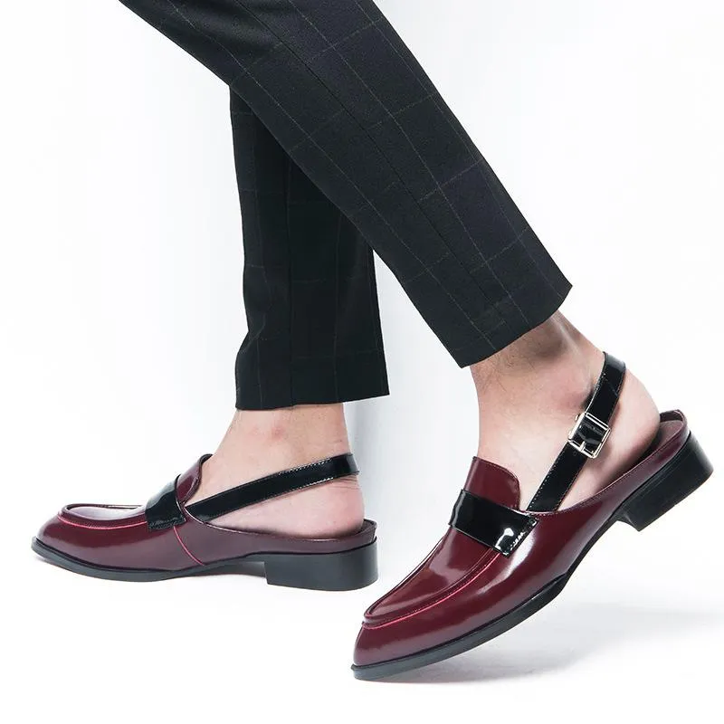 Men's Summer Genuine Leather Sandals With Closed Toe