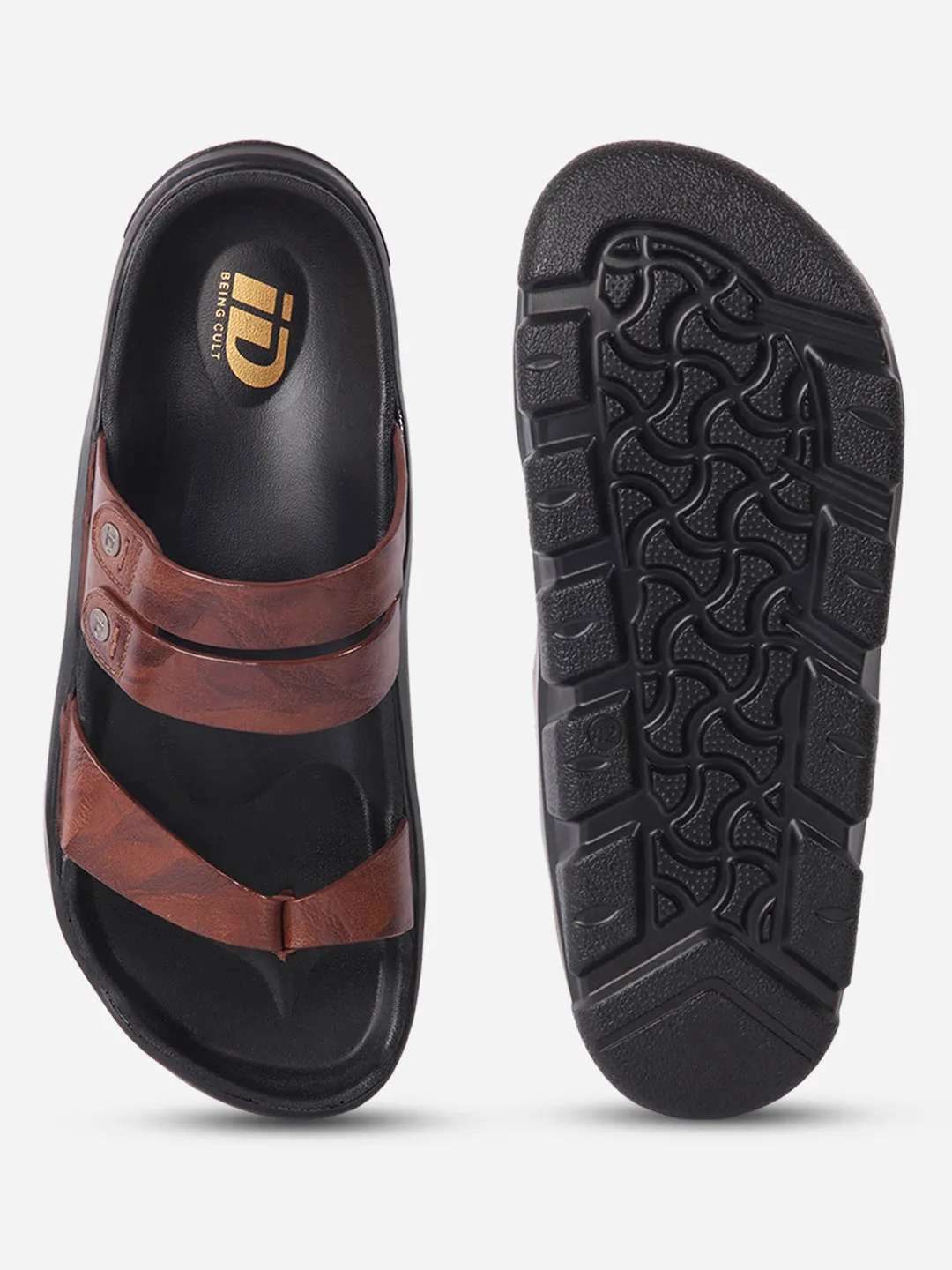 Men's Tan Strap Sandals (ID4273)
