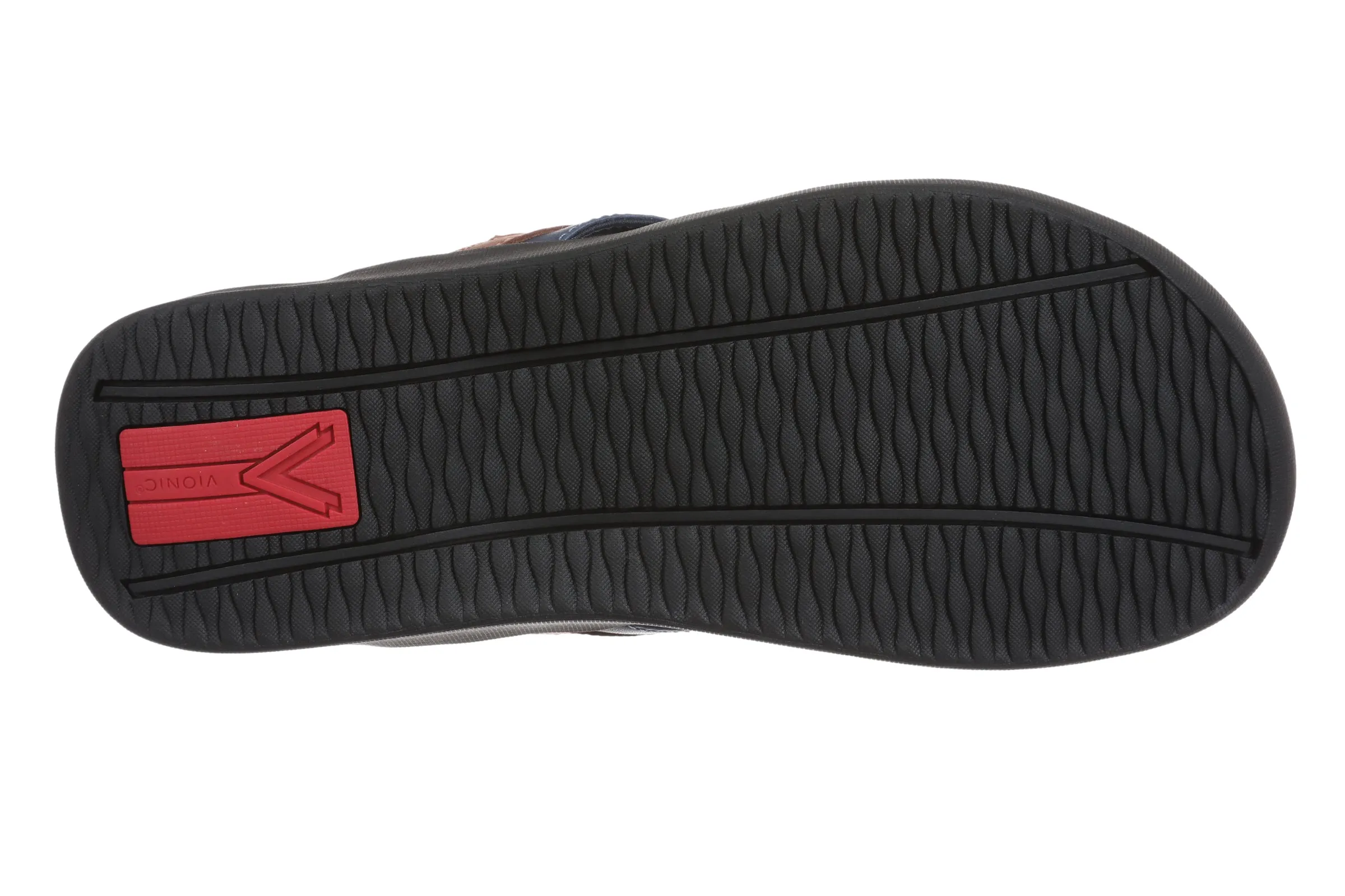 Men's Tide II Toe Post Sandal in Navy Brown