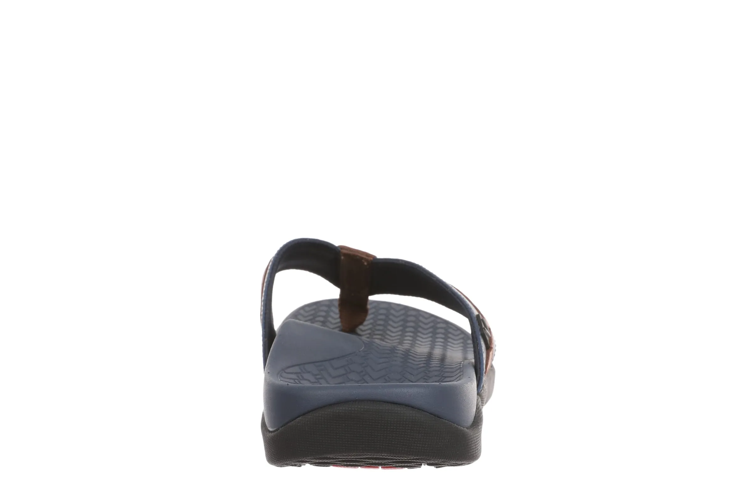 Men's Tide II Toe Post Sandal in Navy Brown
