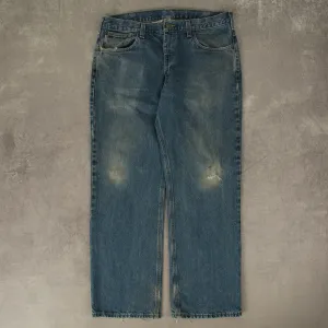 MEN'S VINTAGE CARHARTT DISTRESSED RELAXED DENIM JEANS - W36 X L30
