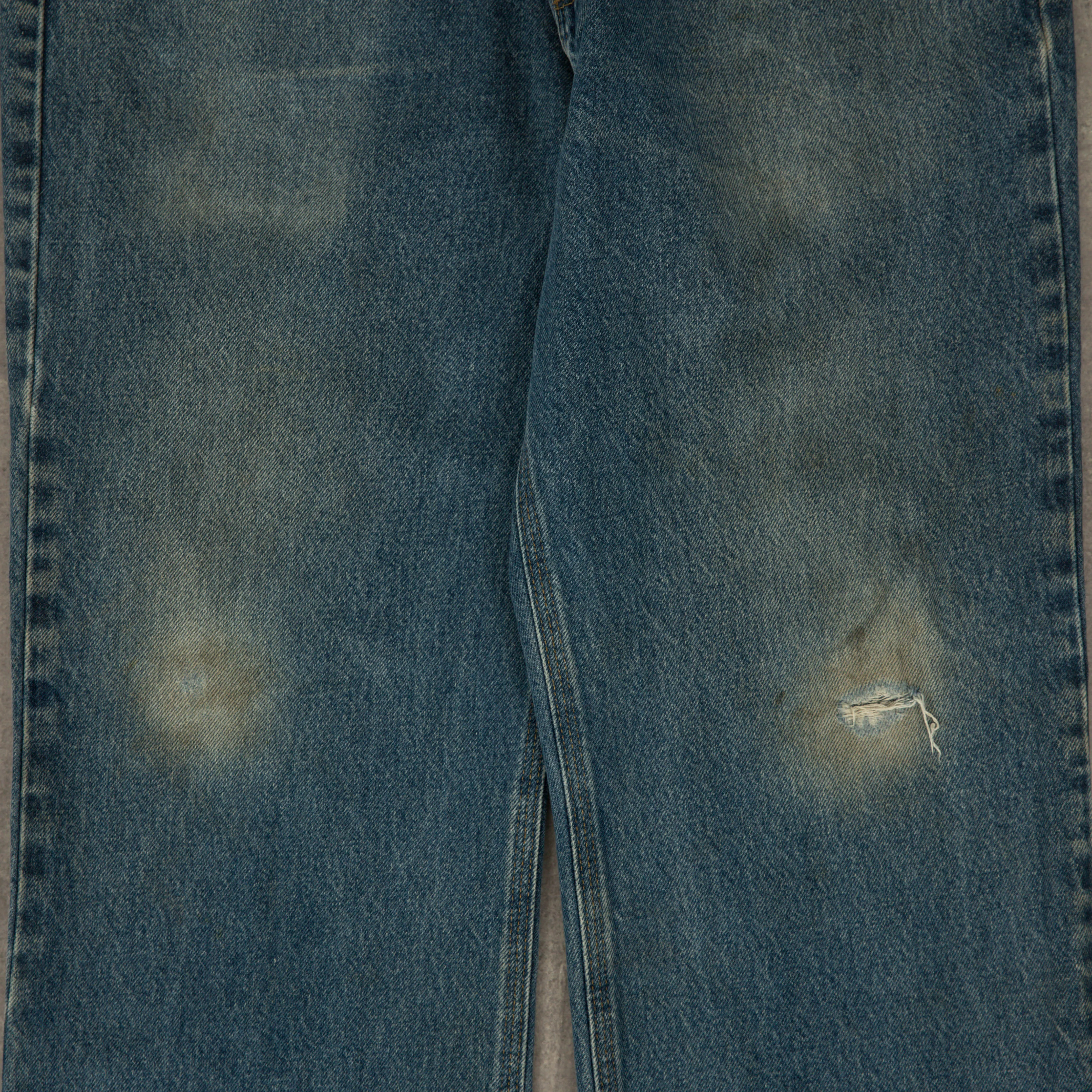MEN'S VINTAGE CARHARTT DISTRESSED RELAXED DENIM JEANS - W36 X L30