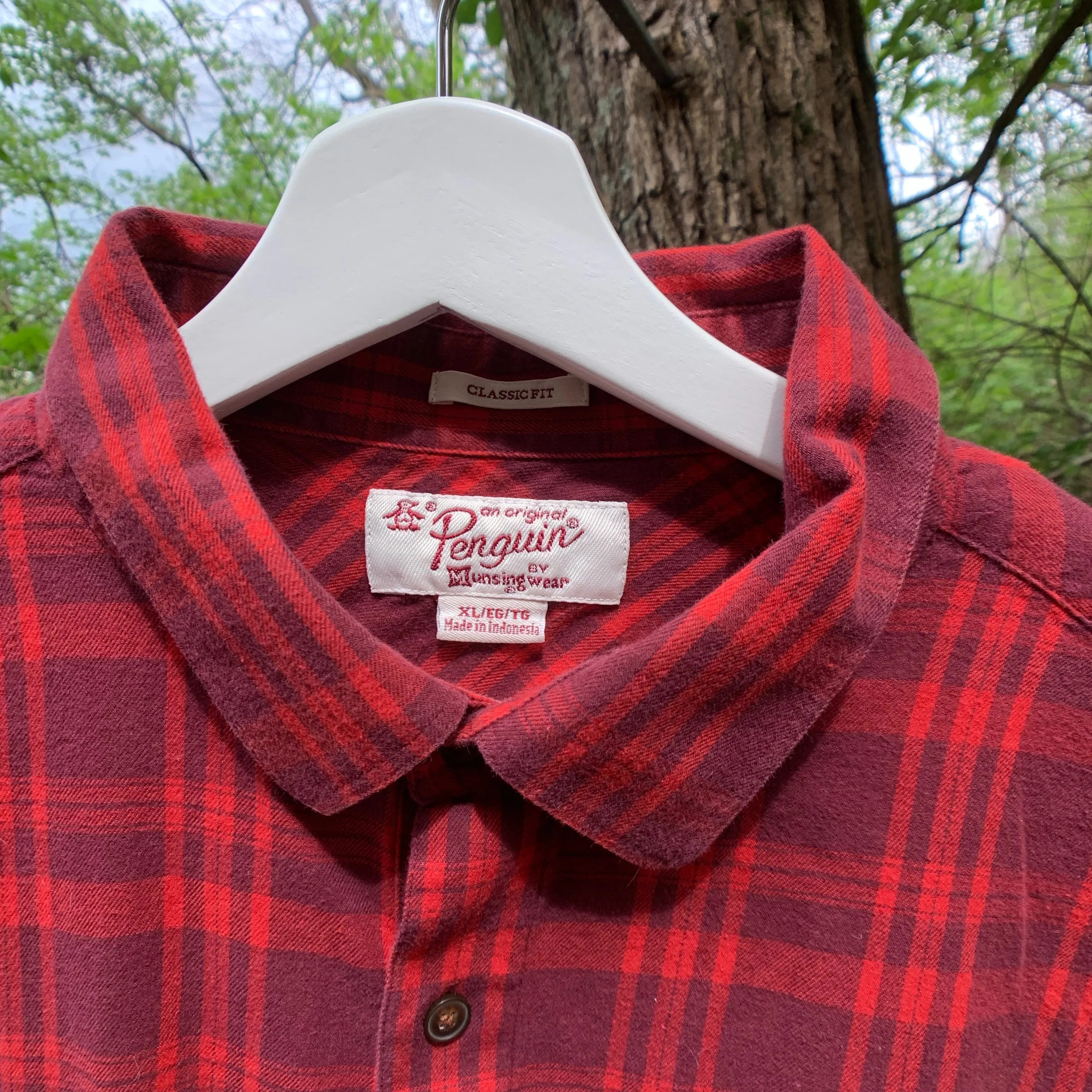Men’s Vintage Penguin Distressed Flannel