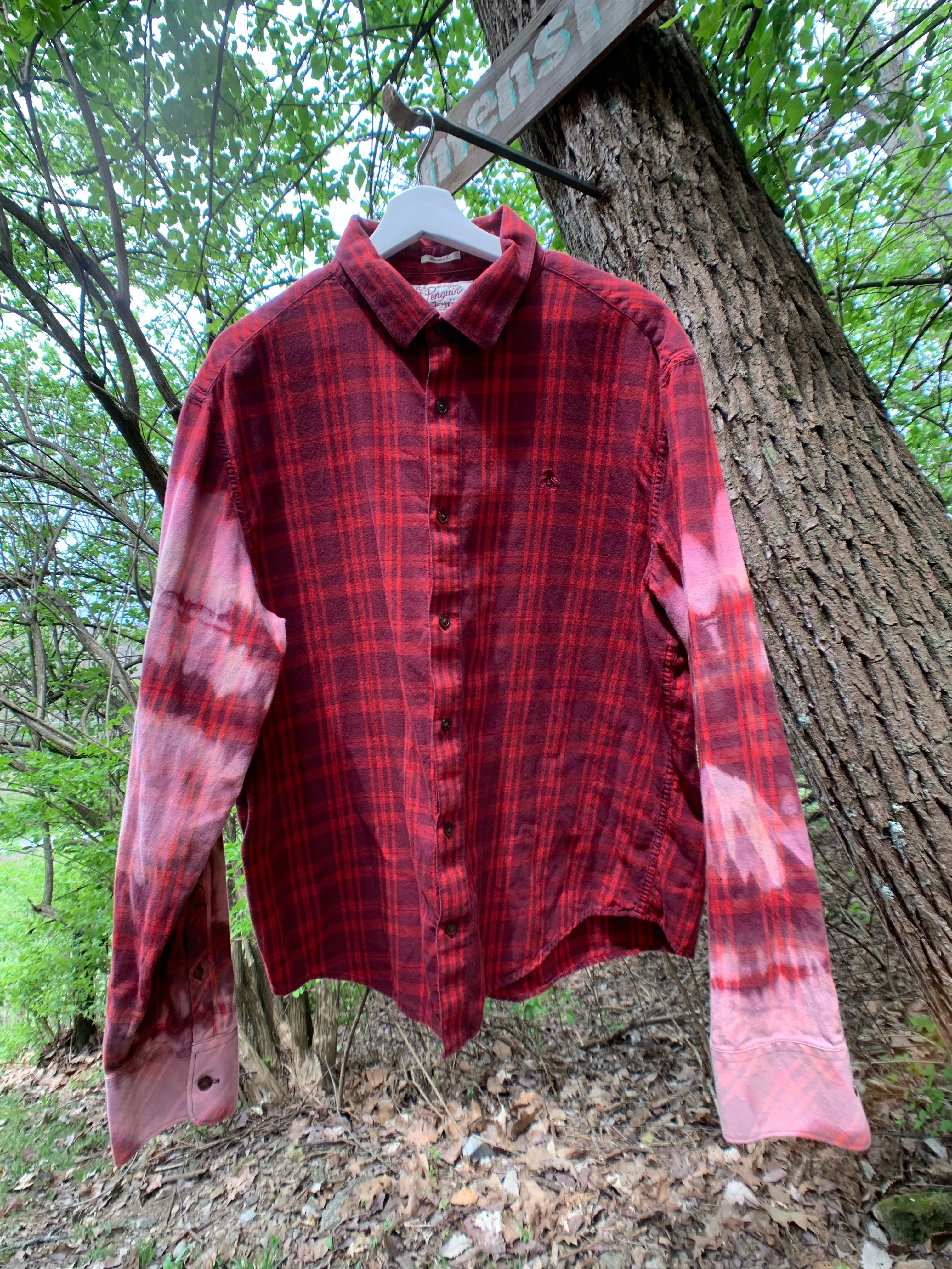 Men’s Vintage Penguin Distressed Flannel