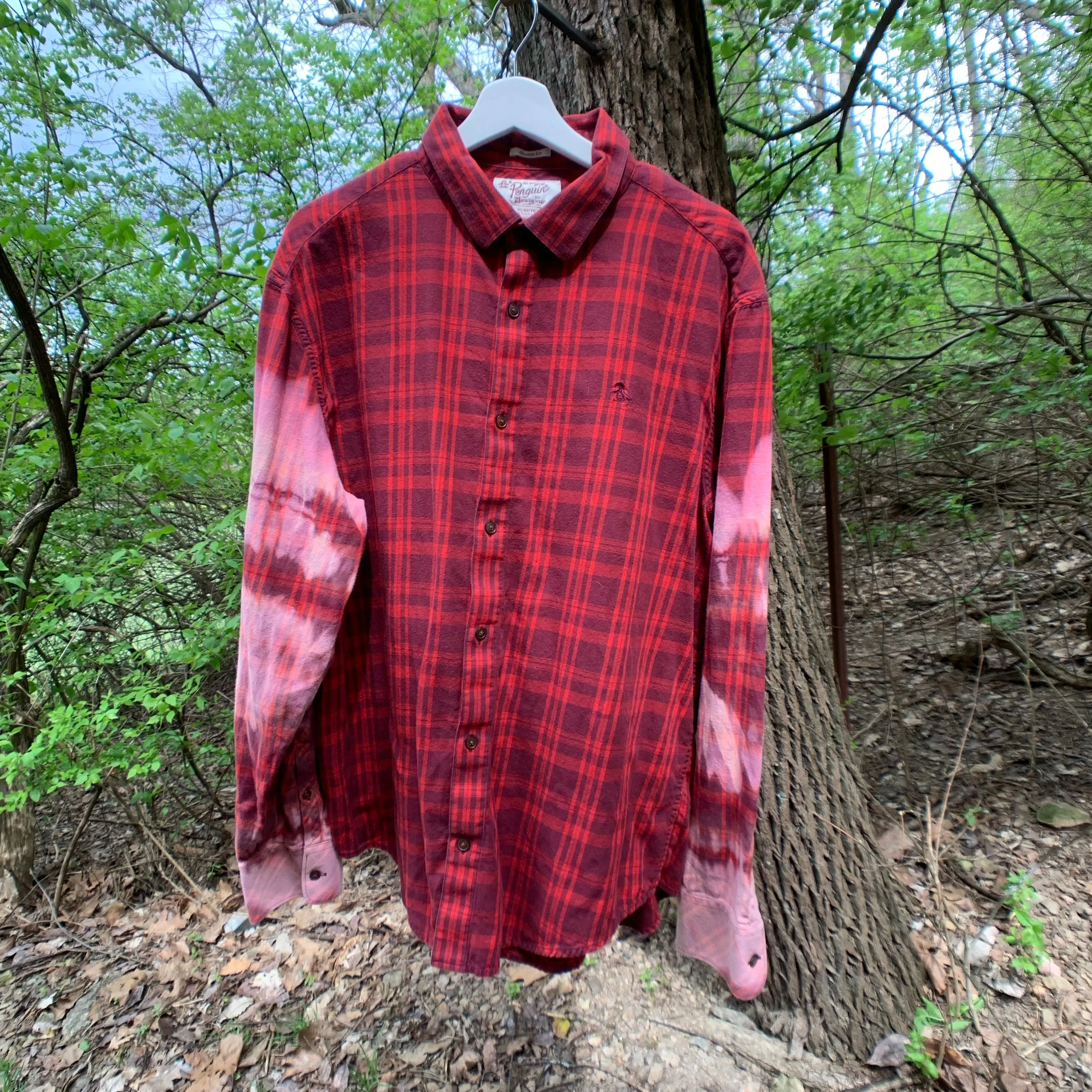 Men’s Vintage Penguin Distressed Flannel