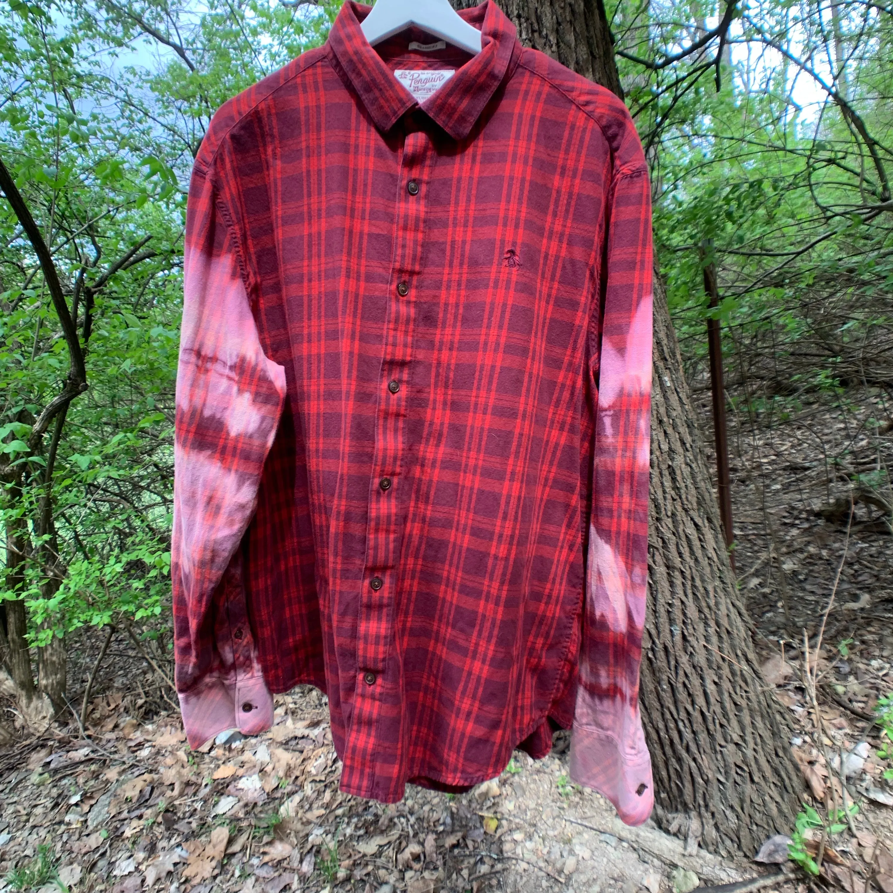 Men’s Vintage Penguin Distressed Flannel