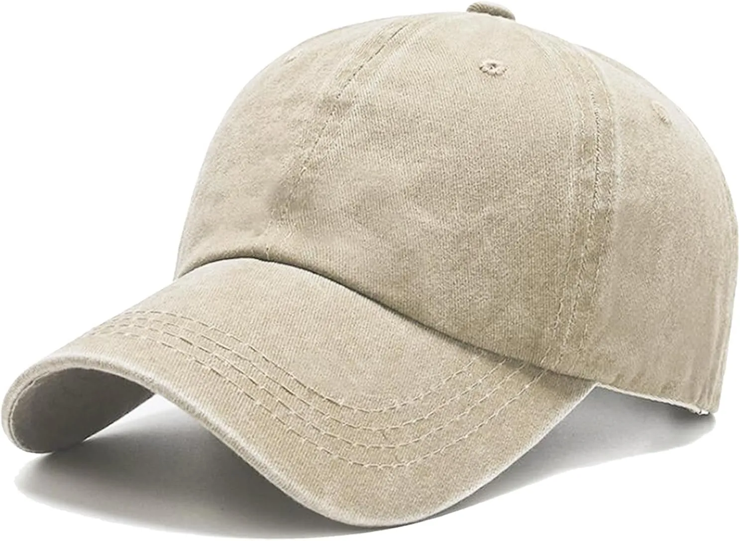 Men's Vintage Washed Blue Distressed Baseball Cap