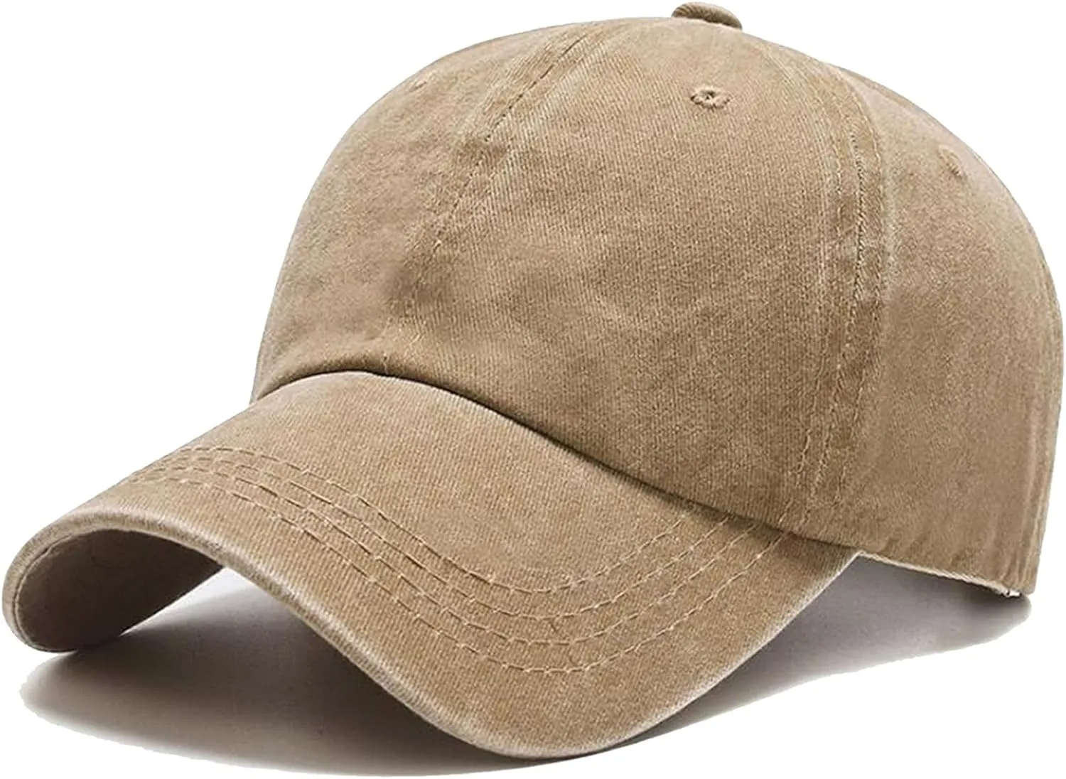 Men's Vintage Washed Blue Distressed Baseball Cap