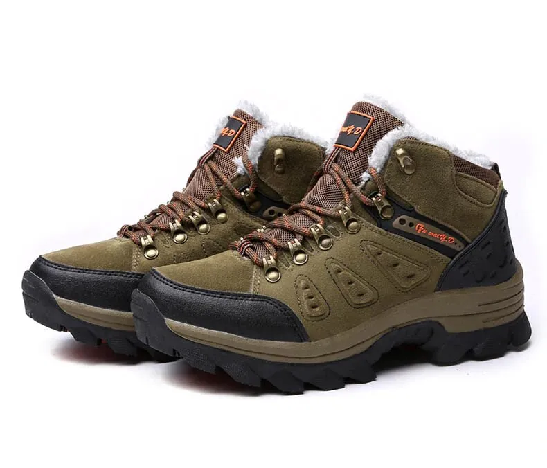 Men's Winter Waterproof Fur Snow Boots