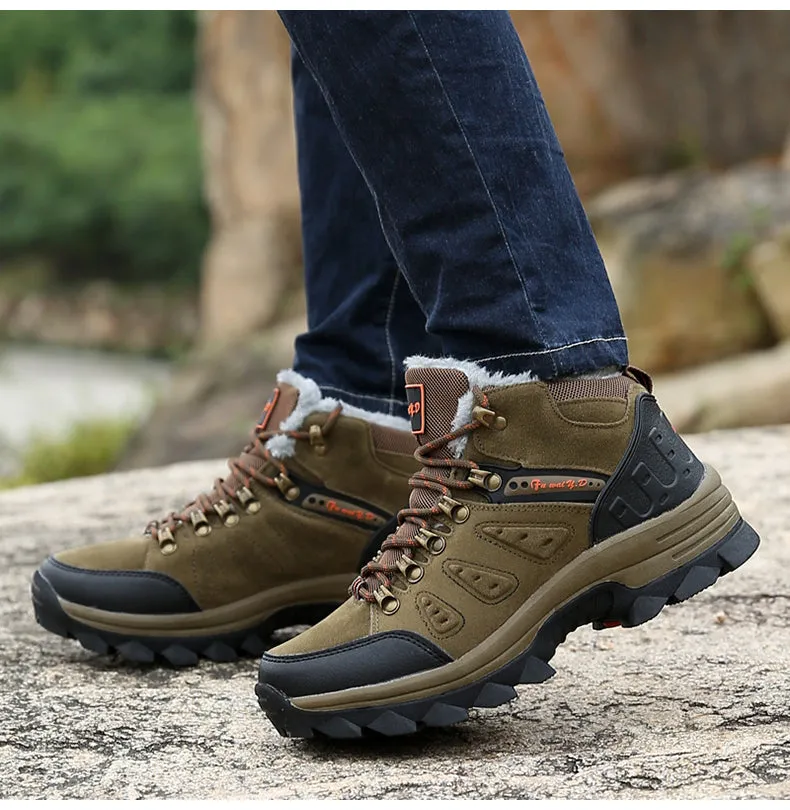 Men's Winter Waterproof Fur Snow Boots