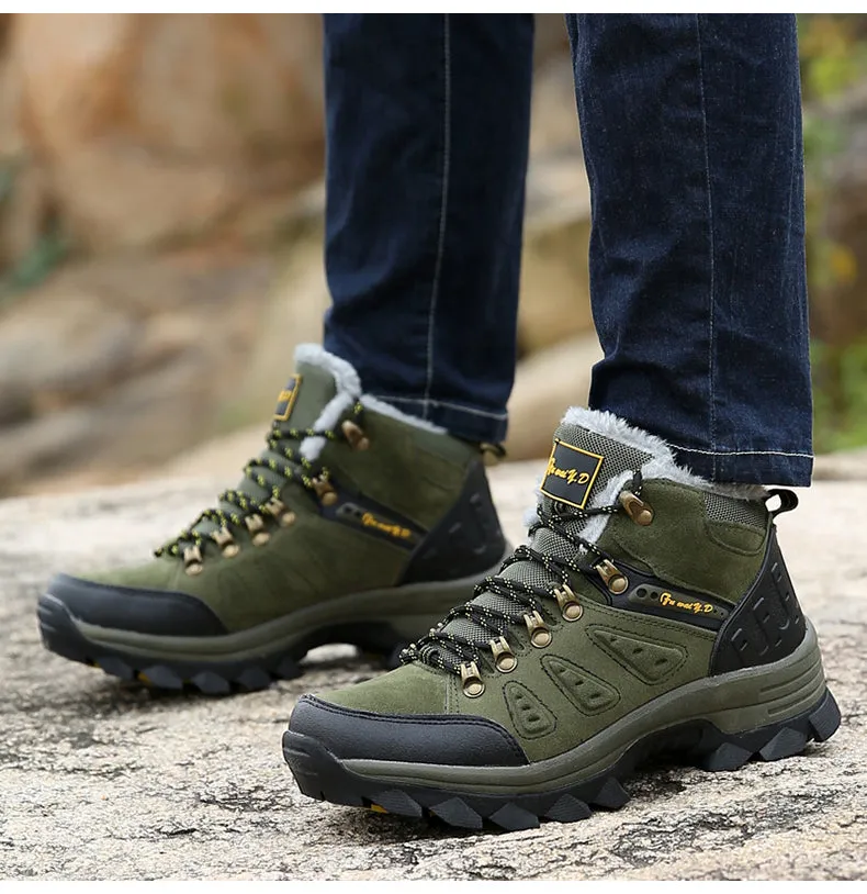Men's Winter Waterproof Fur Snow Boots