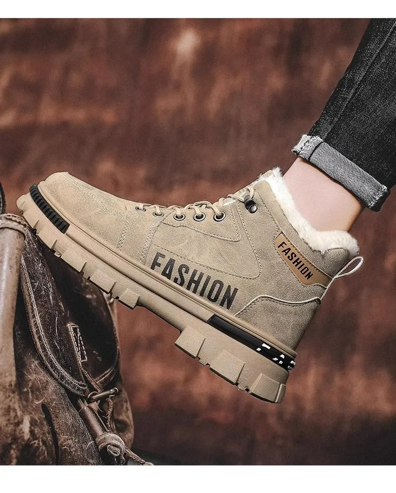 Men's Winter Wool Warm Casual Snow Boots