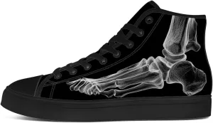 Men's Women's Skull High Top Canvas Shoes Skeleton High Top Sneakers Lace Up Casual Shoes Gifts for Men Women