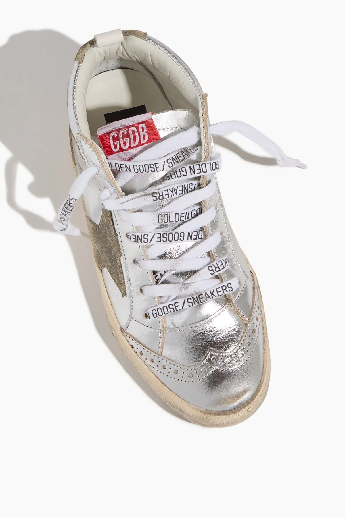 Mid Star Sneaker in Silver/Taupe