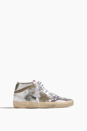 Mid Star Sneaker in Silver/Taupe