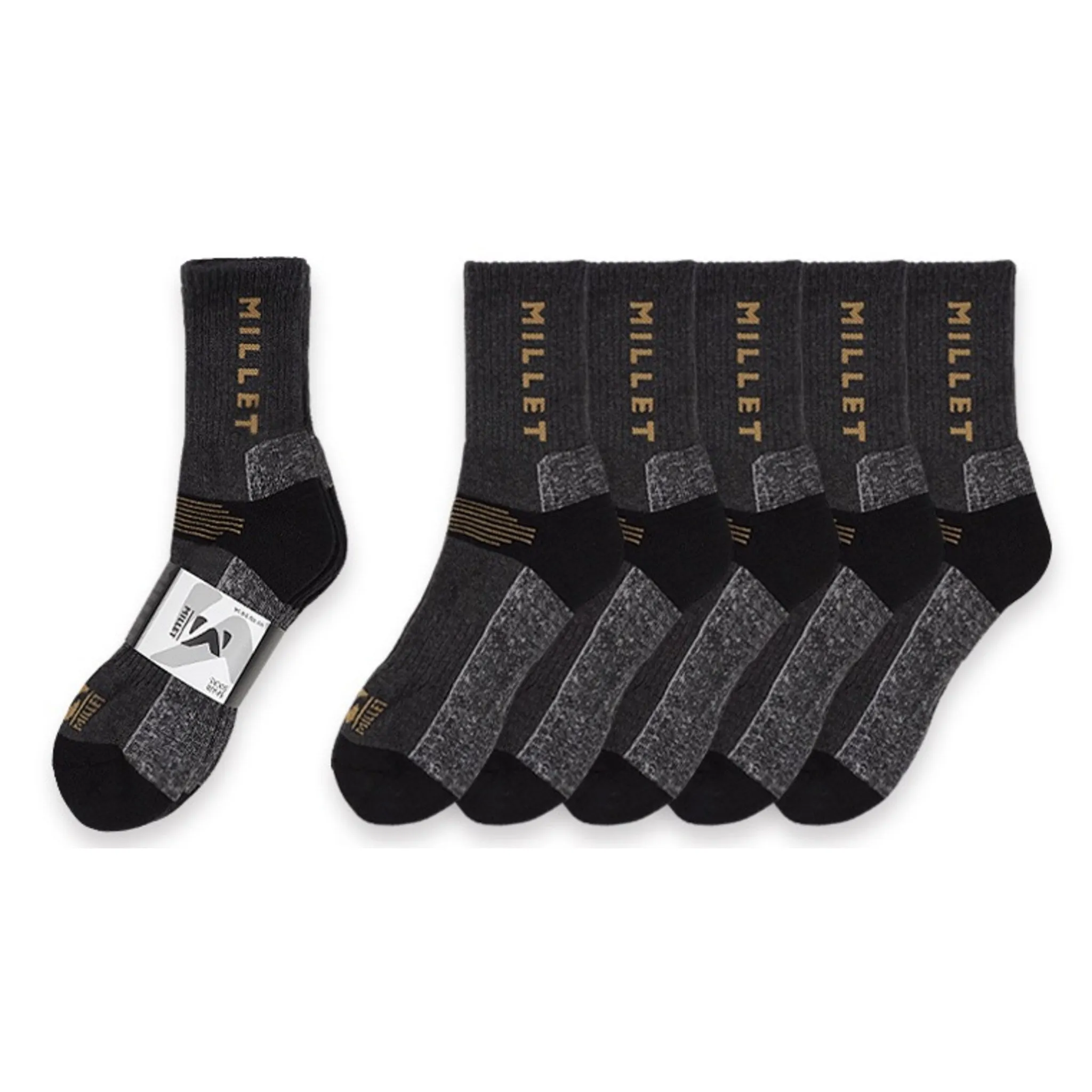 Millet Men's Mid-Calf Hiking Socks 5 Pairs - 🏆 #78 - Clothing/Accessories - Best of December